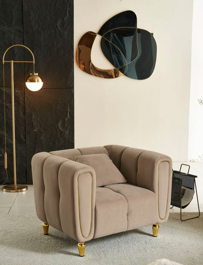 Fauteuil Alma Grey With Cushion 97×81×71 cm