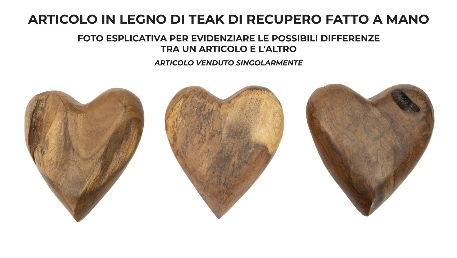Decoratie Haki Decoration Teack 16×14×4,5 cm