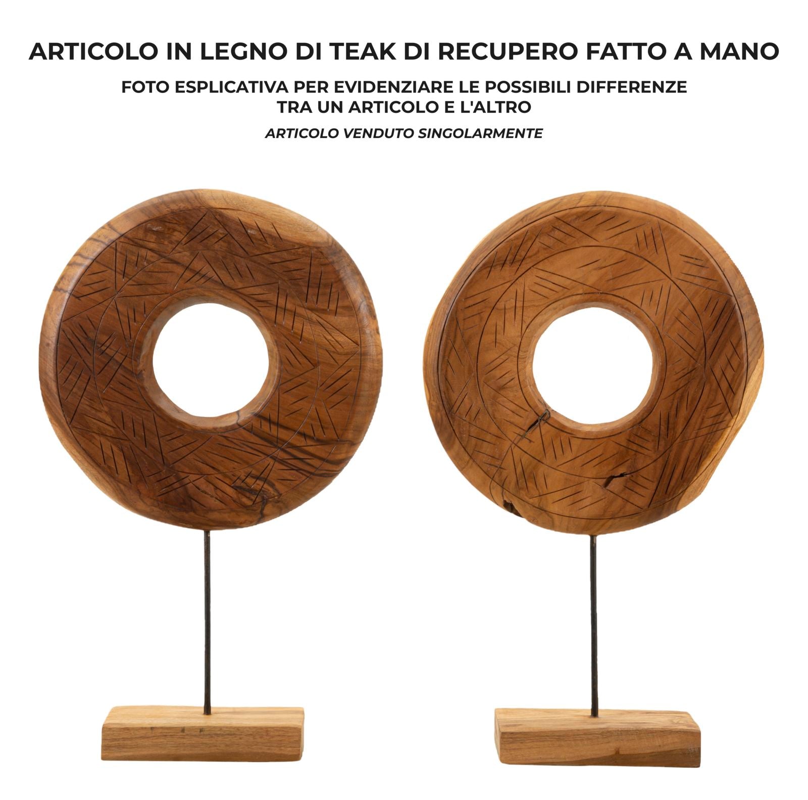 Decoratie Dorat Sculpture Teak 35×10×58 cm