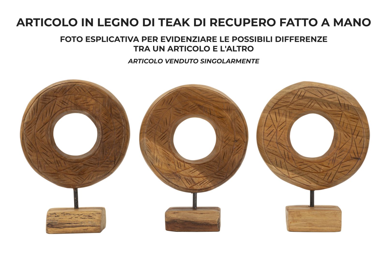 Decoratie Dorat Sculpture Teak 20×10×20 cm