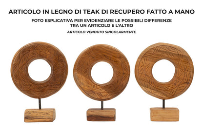 Decoratie Dorat Sculpture Teak 20×10×20 cm
