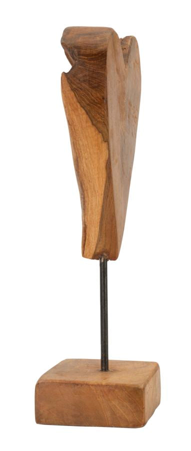 Decoratie Heart Sculpture Teak 15×10×35 cm