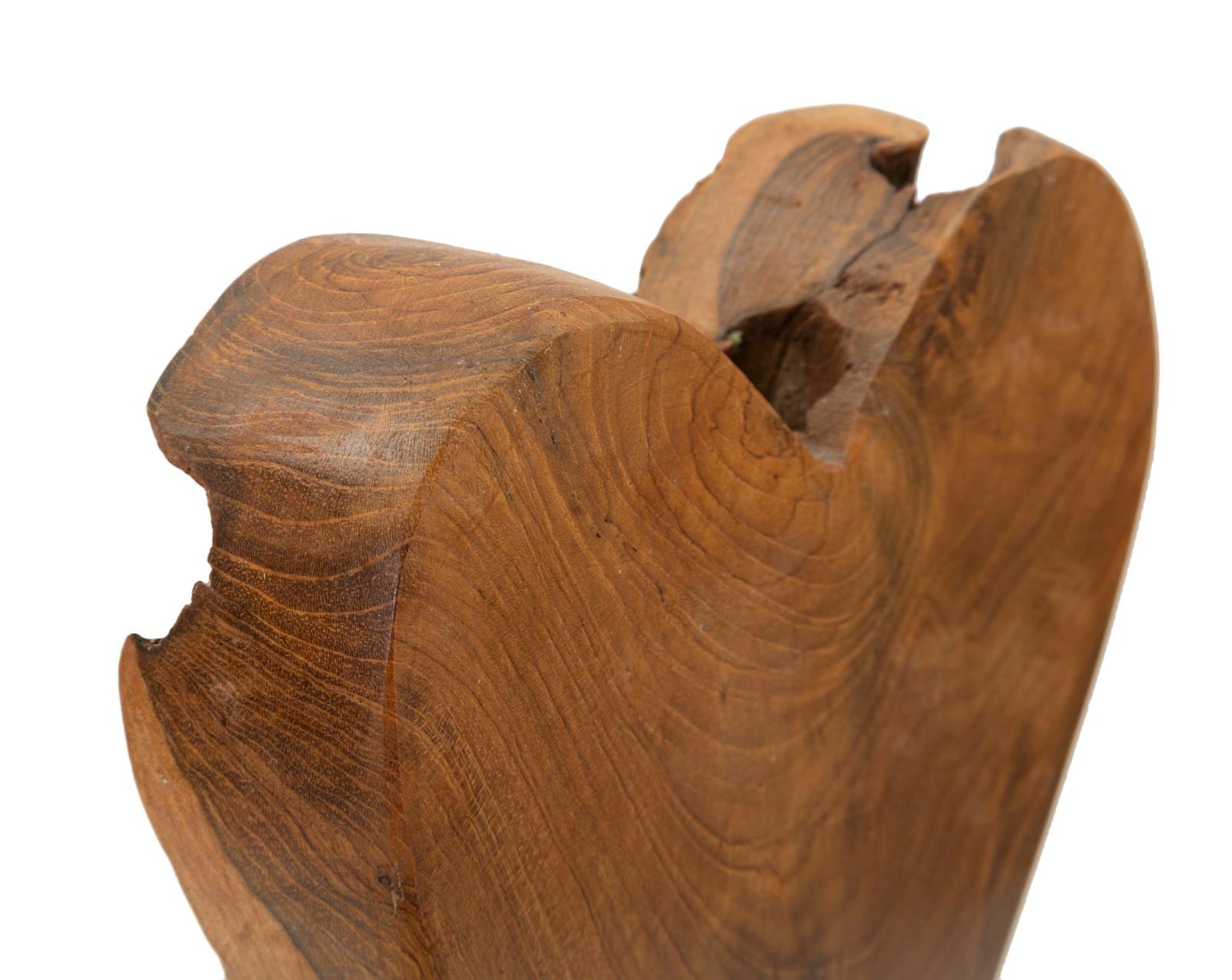 Decoratie Heart Sculpture Teak 15×10×35 cm