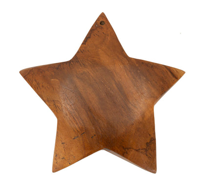 Decoratie Bintang Sculpture Teak Ø 19×5 cm