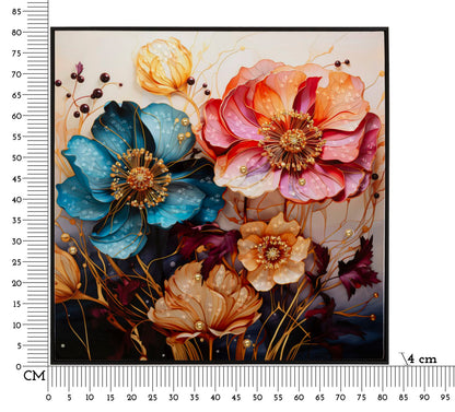 Schilderij Laquared Wall Panting With Frame Narcy -a- 82x4x82