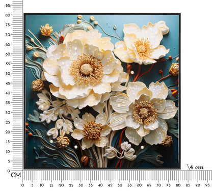 Schilderij Laquared Wall Panting With Frame Narcy -b- 82×4×82 cm