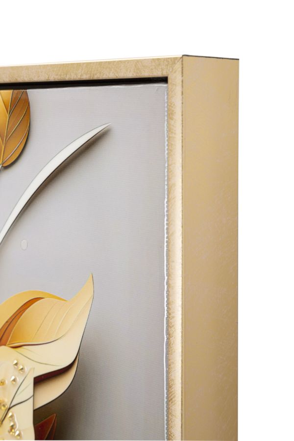 Schilderij Laquared Wall Panting With Frame Flora 42×3,5×62 cm