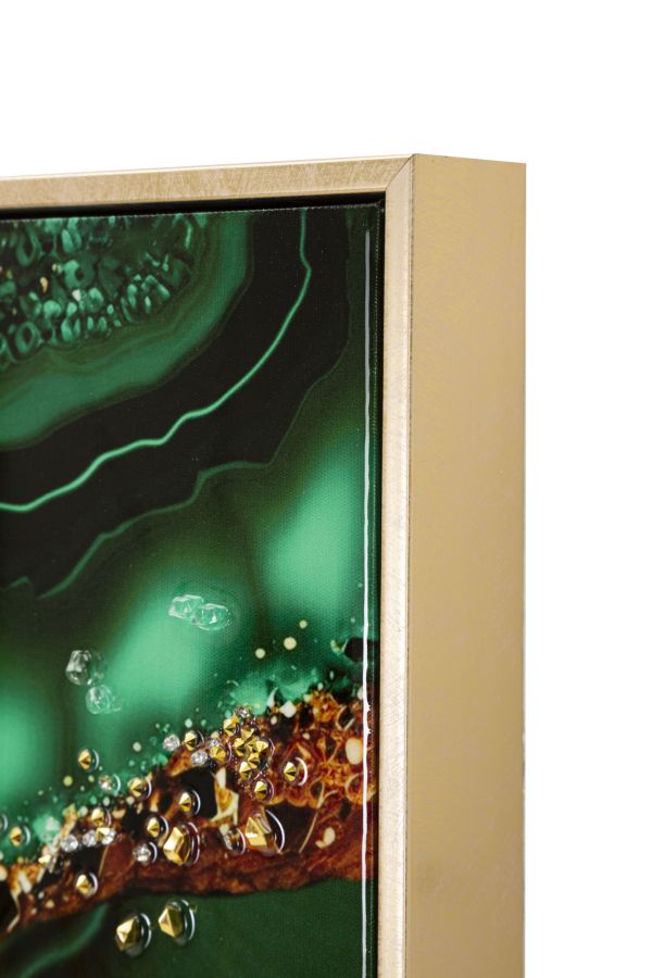 Schilderij Laquared Wall Panting With Frame Smeraldy -a- 82×4×62 cm