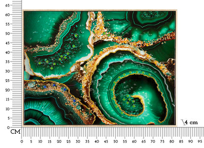 Schilderij Laquared Wall Panting With Frame Smeraldy -a- 82×4×62 cm