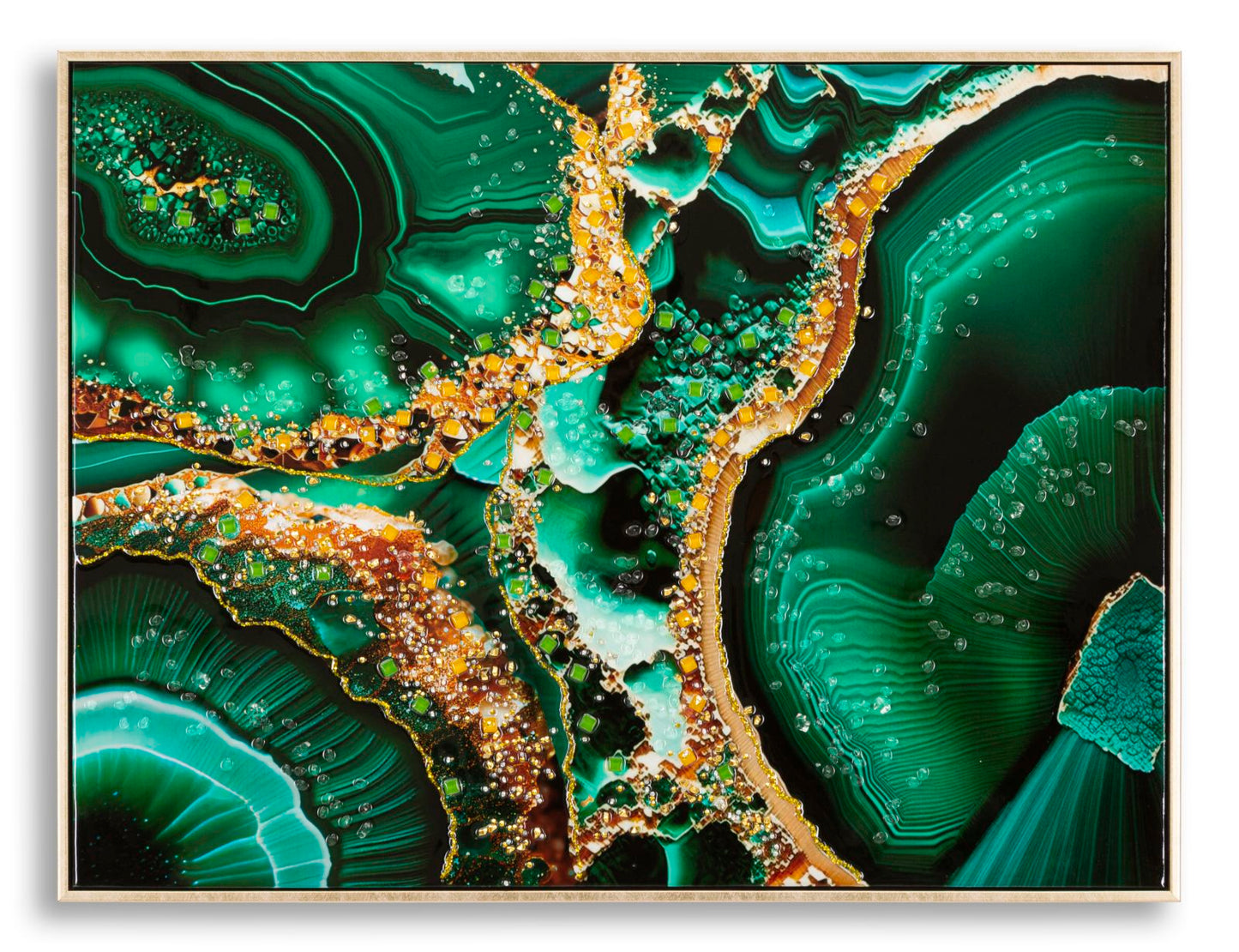 Schilderij Laquared Wall Panting With Frame Smeraldy -b- 82×4×62 cm