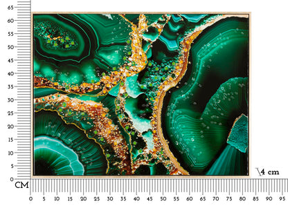Schilderij Laquared Wall Panting With Frame Smeraldy -b- 82×4×62 cm