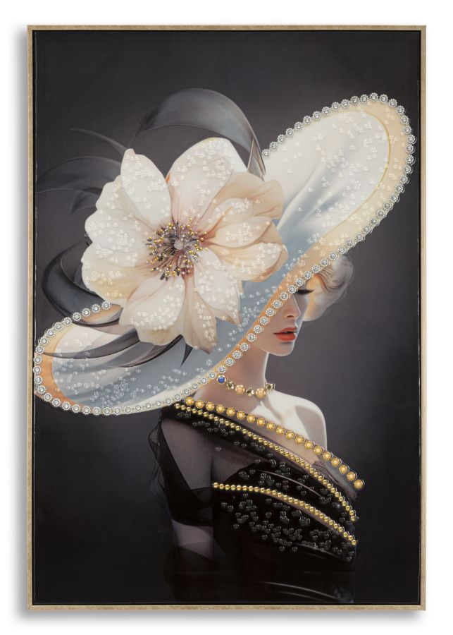 Schilderij Laquared Wall Panting With Frame Wien Hat -a- 62×4×92 cm