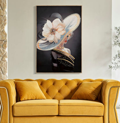 Schilderij Laquared Wall Panting With Frame Wien Hat -a- 62×4×92 cm