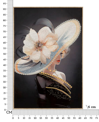 Schilderij Laquared Wall Panting With Frame Wien Hat -a- 62×4×92 cm