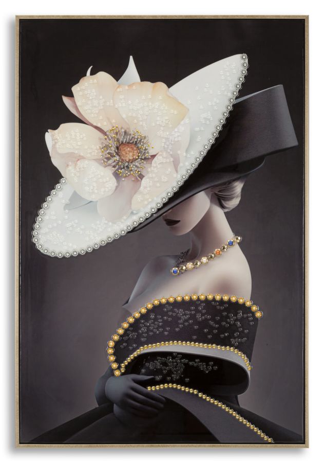 Schilderij Laquared Wall Panting With Frame Wien Hat -b- 62×4×92 cm