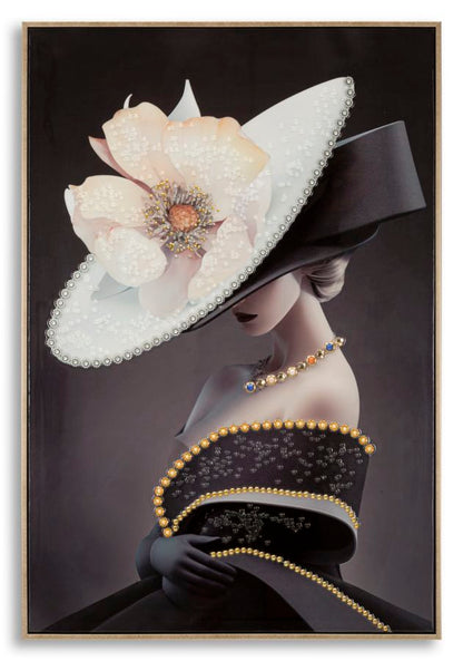 Schilderij Laquared Wall Panting With Frame Wien Hat -b- 62×4×92 cm