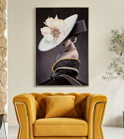 Schilderij Laquared Wall Panting With Frame Wien Hat -b- 62×4×92 cm