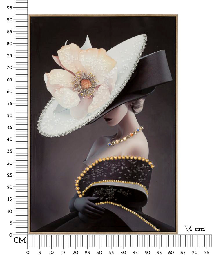 Schilderij Laquared Wall Panting With Frame Wien Hat -b- 62×4×92 cm