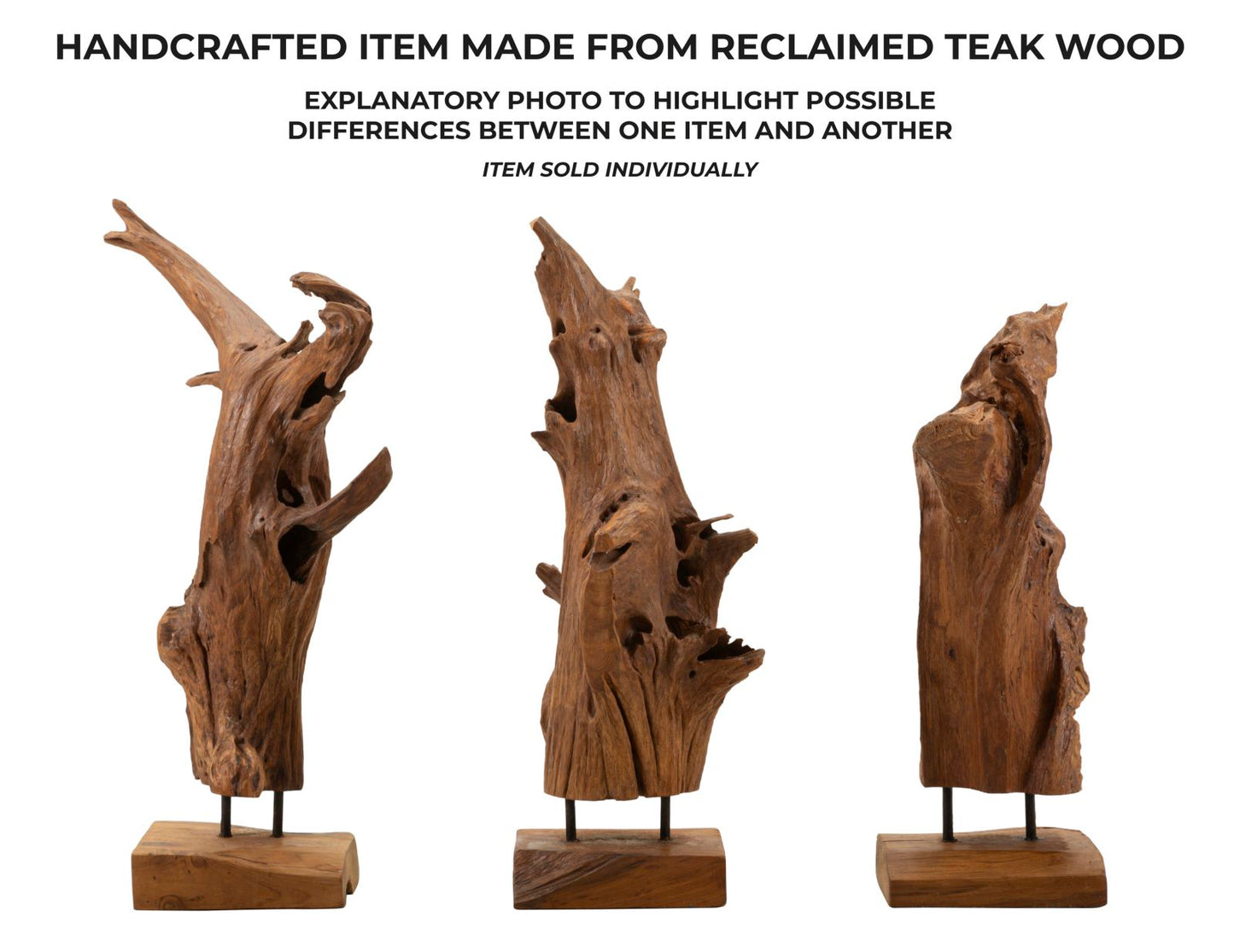 Decoratie Akar Sculpture Teak 23×27×64 cm