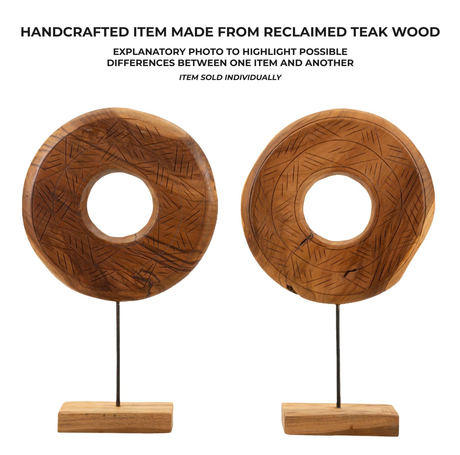 Decoratie Dorat Sculpture Teak 35×10×58 cm
