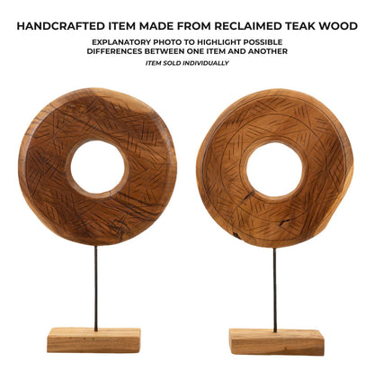 Decoratie Dorat Sculpture Teak 35×10×58 cm