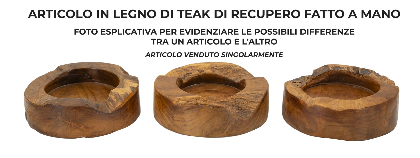 Dienblad Erusi Plus Teak Ø 21×6 cm