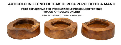 Dienblad Erusi Plus Teak Ø 21×6 cm