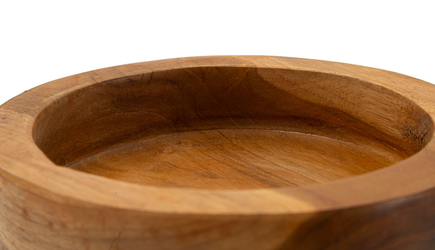 Dienblad Erusi Simple Teak Ø 15×9,5 cm