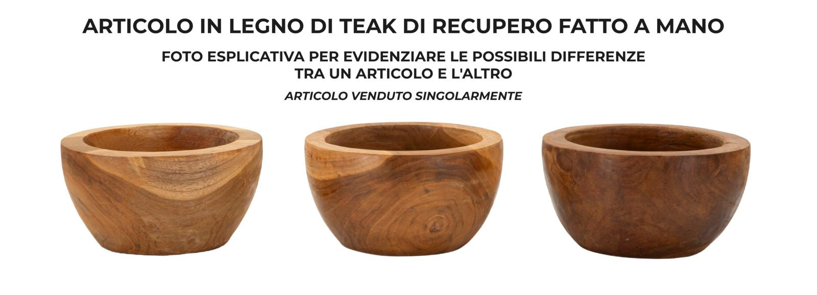 Dienblad Erusi Simple Teak Ø 15×9,5 cm
