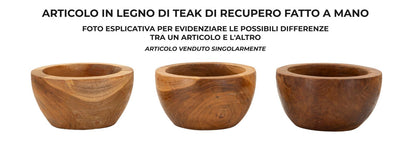 Dienblad Erusi Simple Teak Ø 15×9,5 cm