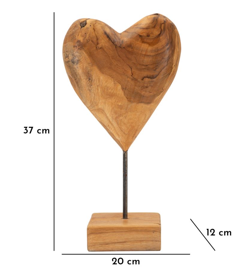 Decoratie Dobu Sculpture Teak 20×12×37 cm