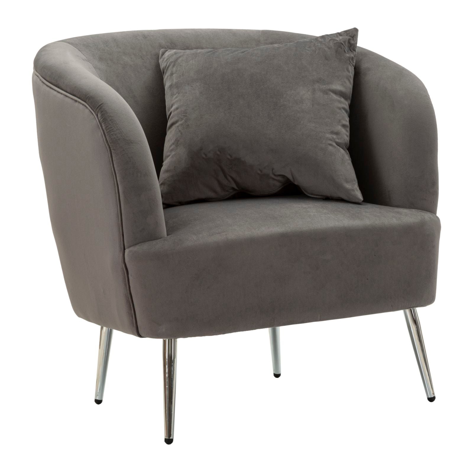 Fauteuil Silvery With Cushion 73×66×78 cm