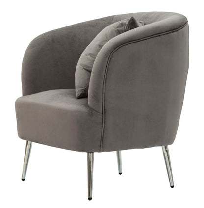 Fauteuil Silvery With Cushion 73×66×78 cm