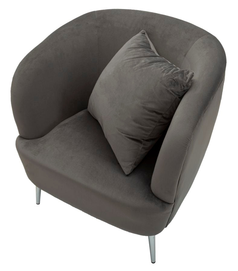Fauteuil Silvery With Cushion 73×66×78 cm
