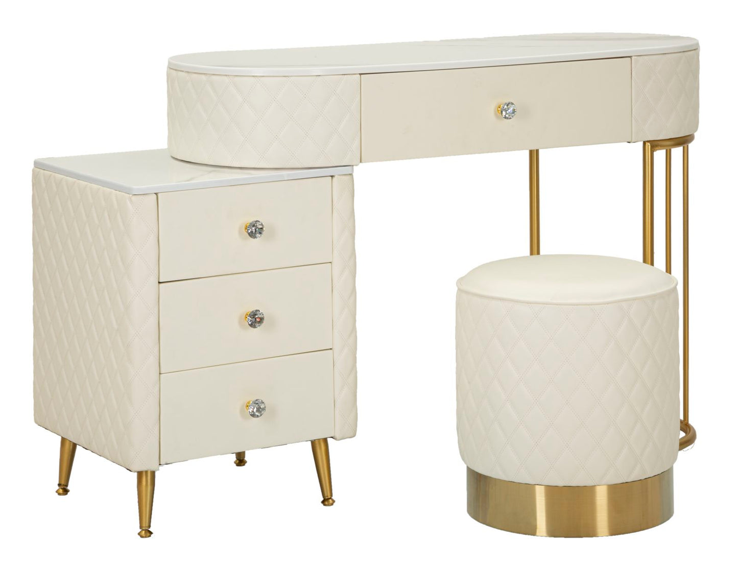 Bureau met kruk Bed Desk Sharon White With Stool 120×40×75 cm