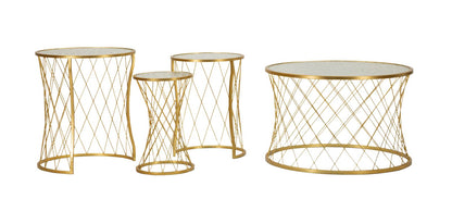 Tafel Noah Gold Set 4 Pcs Ø 70×45 cm