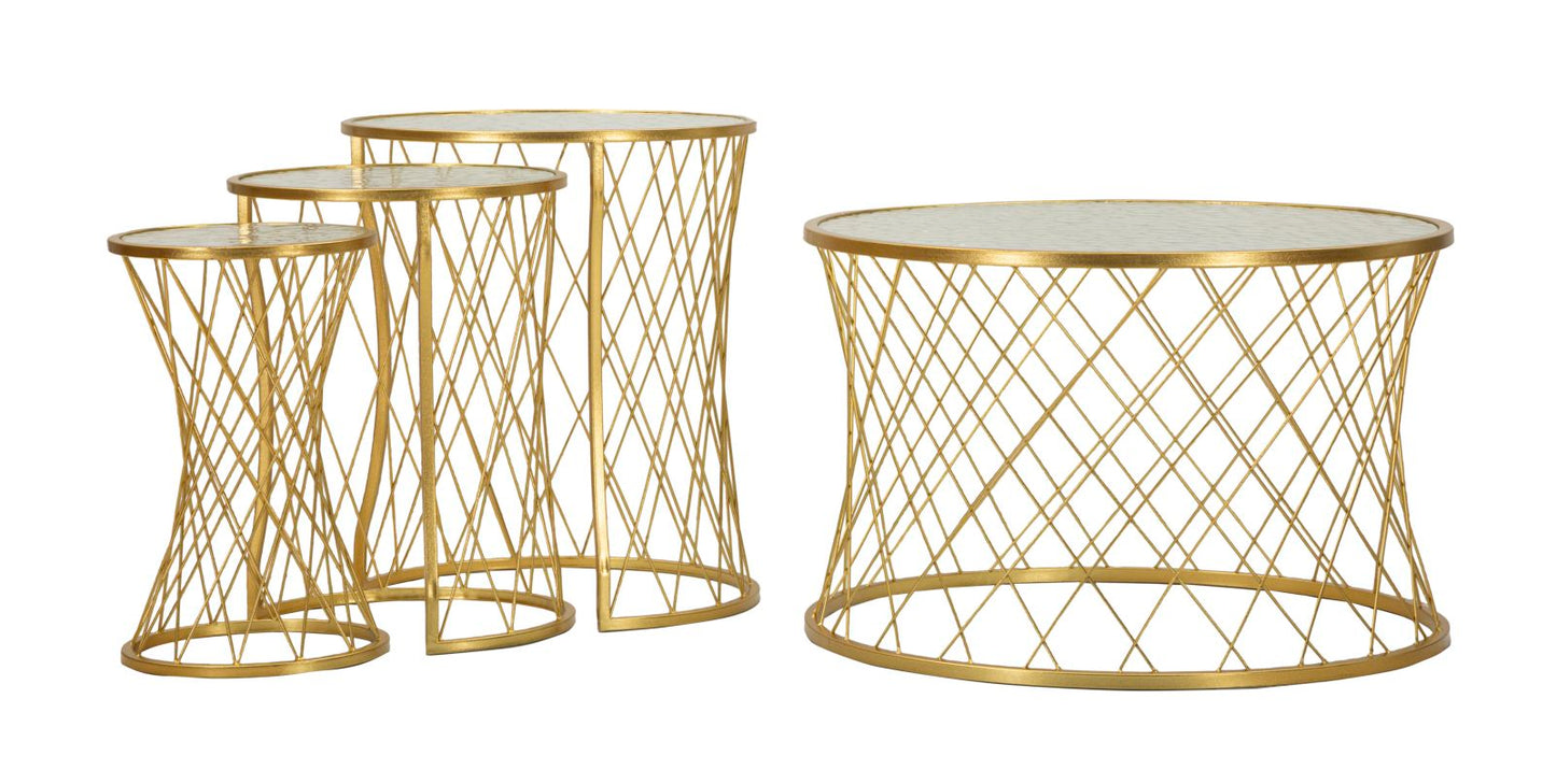 Tafel Noah Gold Set 4 Pcs Ø 70×45 cm