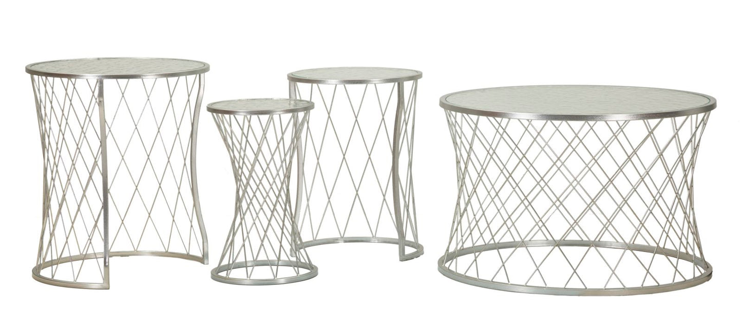 Tafel Noah Silver Set 4 Pcs Ø 70×45 cm