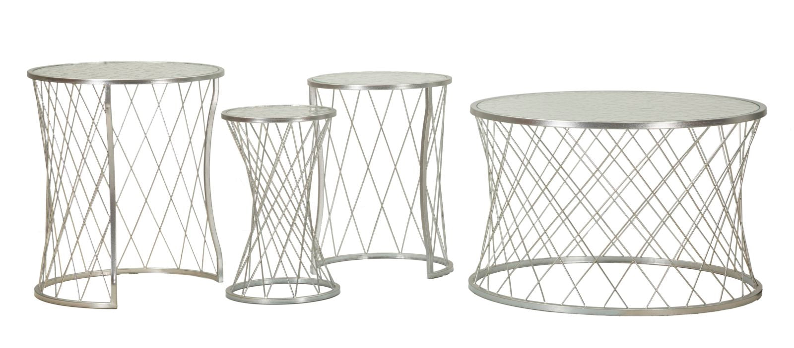 Tafel Noah Silver Set 4 Pcs Ø 70×45 cm
