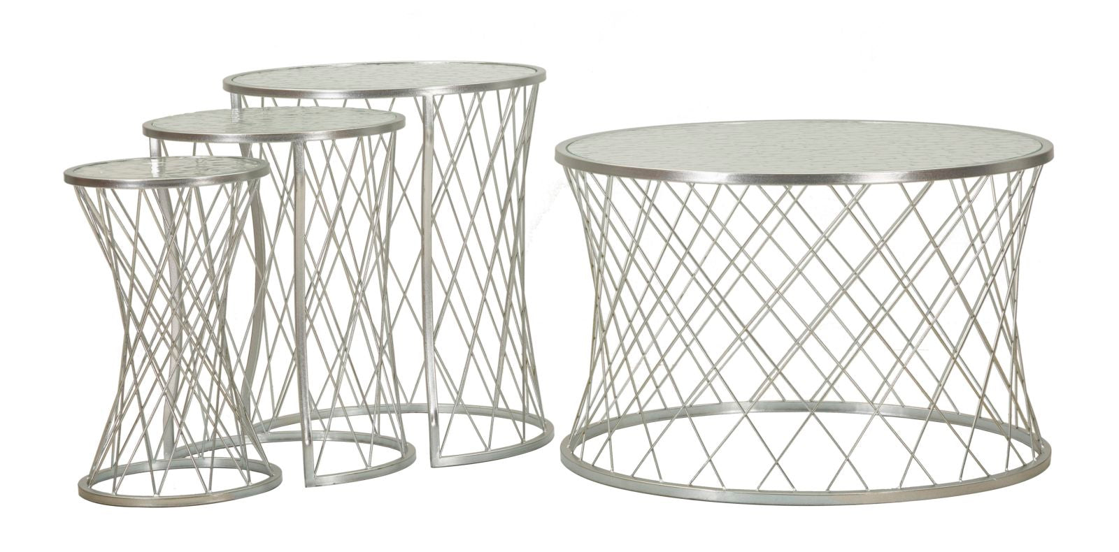 Tafel Noah Silver Set 4 Pcs Ø 70×45 cm