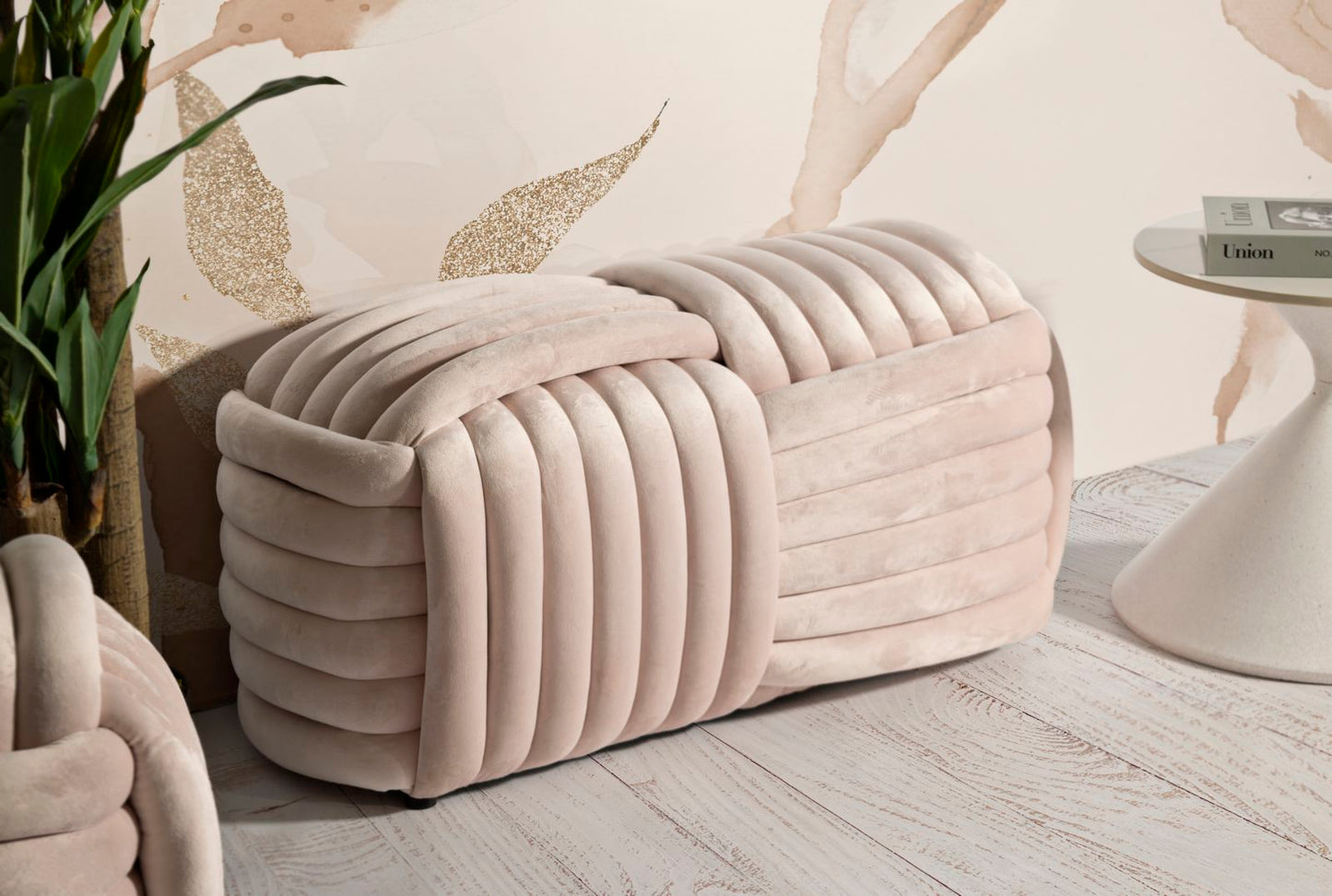 Bankje Softy Pink 90×45×45 cm