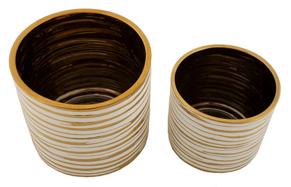 Vaashouder Blom Set 2 Pcs Ø 23×22 cm