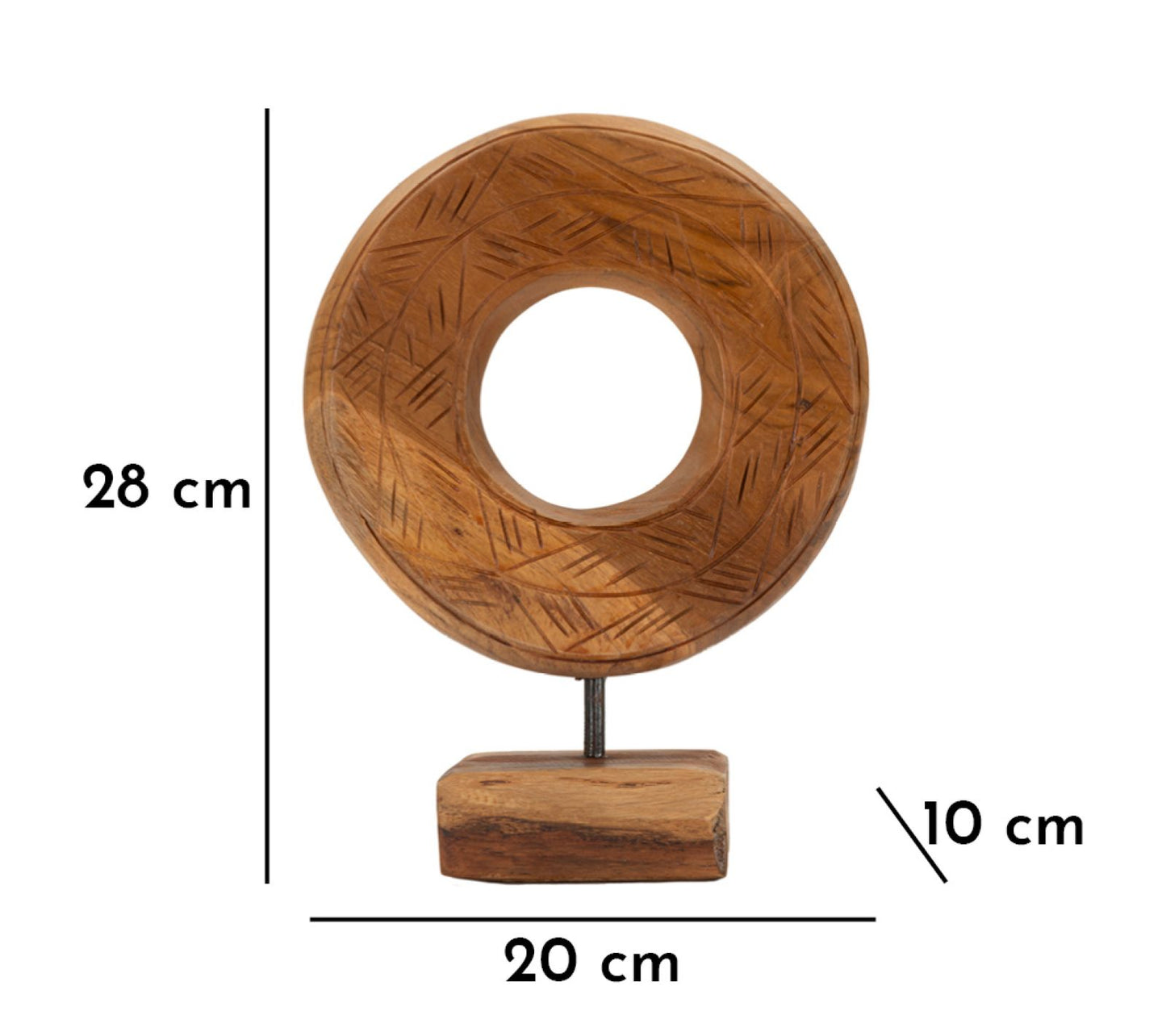 Decoratie Dorat Sculpture Teak 20×10×20 cm