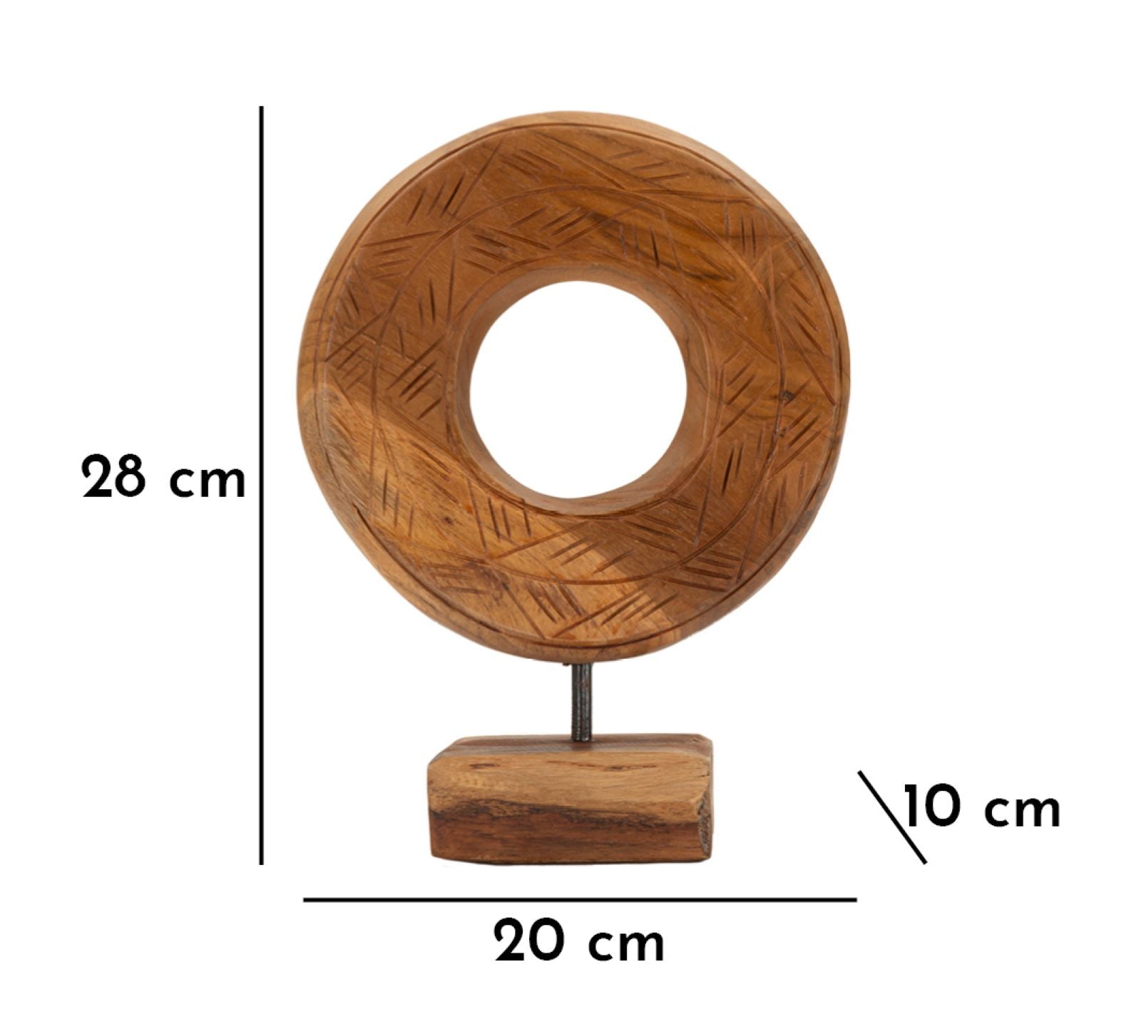 Decoratie Dorat Sculpture Teak 20×10×20 cm