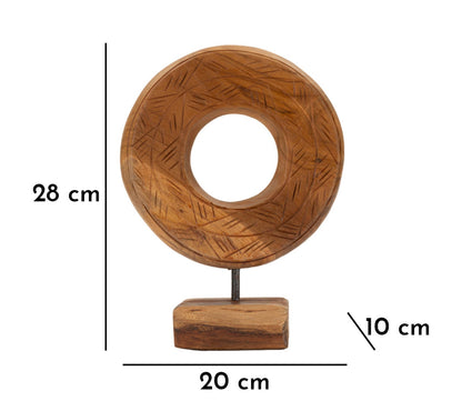Decoratie Dorat Sculpture Teak 20×10×20 cm