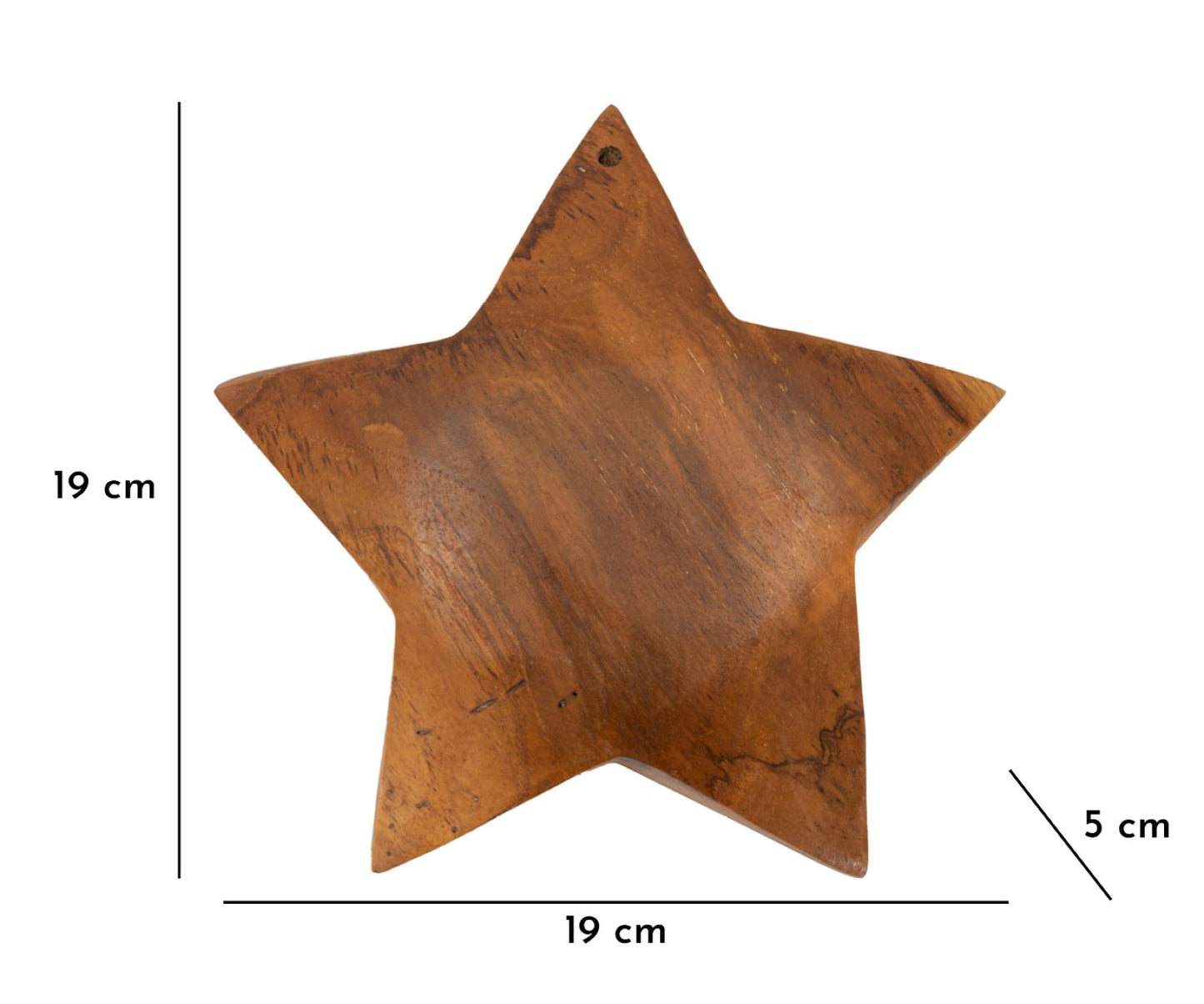 Decoratie Bintang Sculpture Teak Ø 19×5 cm