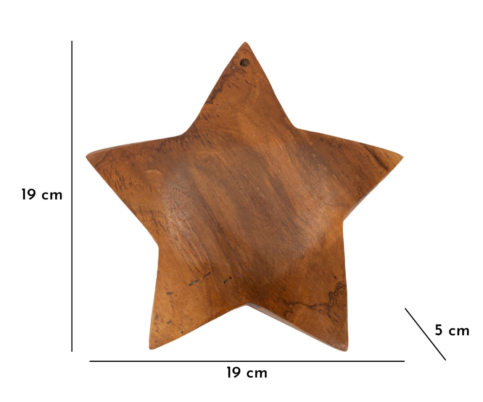 Decoratie Bintang Sculpture Teak Ø 19×5 cm