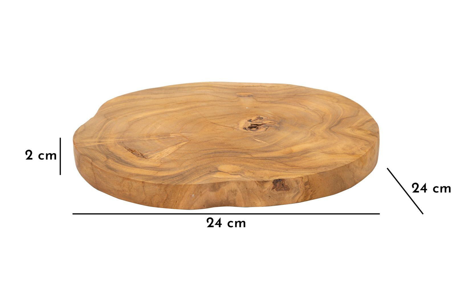 Dienblad Pokon Teak Ø 25×2 cm