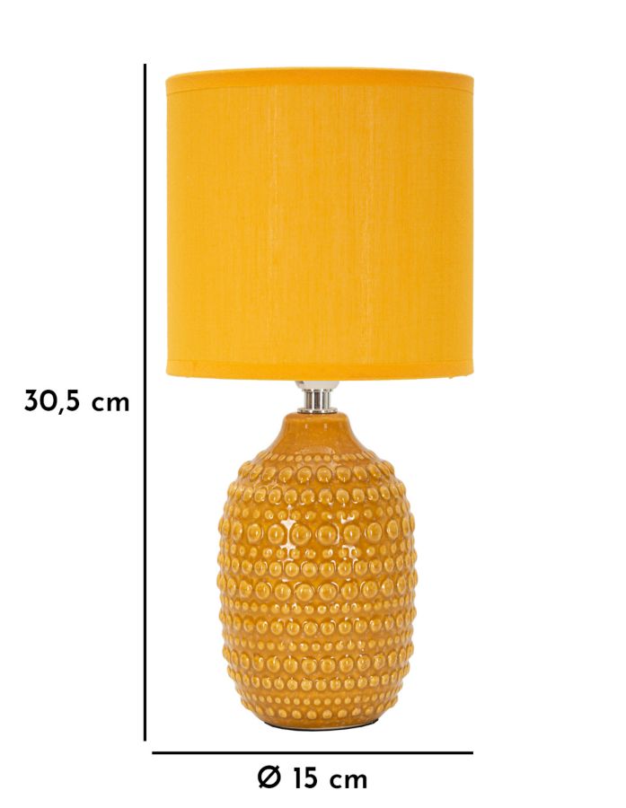 Tafellamp Badside Lamp Points Mustard Ø 15×30,5 cm
