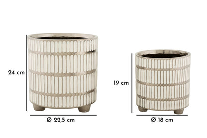 Vaashouder Ray Set 2 Pcs Ø 22,5×24 cm